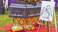 KK casket during  his funeral