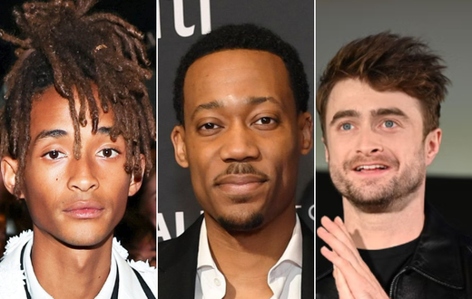 A collage of Jaden Smith, Tyler James Williams and Daniel Radcliffe