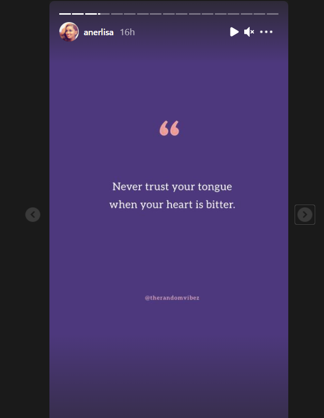 Anerlisa Muigai shares series of cryptic message after Ben Pol's interview on Divorce