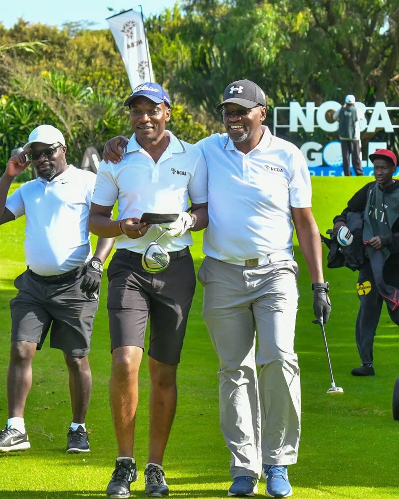 Golfers at the Great Rift Valley Lodge and Golf Resort in Naivasha, in the last qualifier of the 2024 NCBA Golf Series