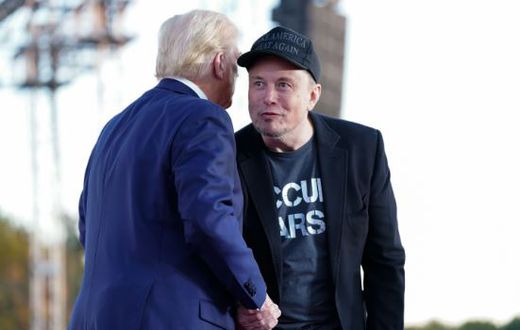 Elon Musk with US President Donald Trump