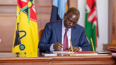 President William Ruto assenting to a Bill on November 1, 2024