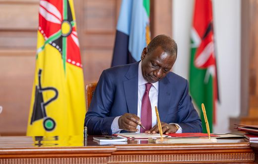 President William Ruto assenting to a Bill on November 1, 2024