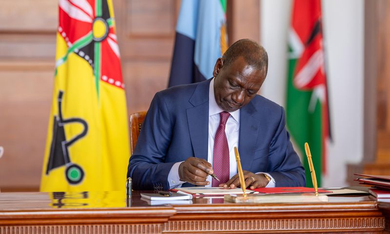 President William Ruto assenting to a Bill on November 1, 2024