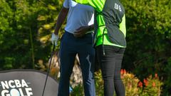 Golfers at the Great Rift Valley Lodge and Golf Resort in Naivasha, in the last qualifier of the 2024 NCBA Golf Series