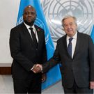 Ambassador Martin Kimani and U.N Secretary General António Guterres