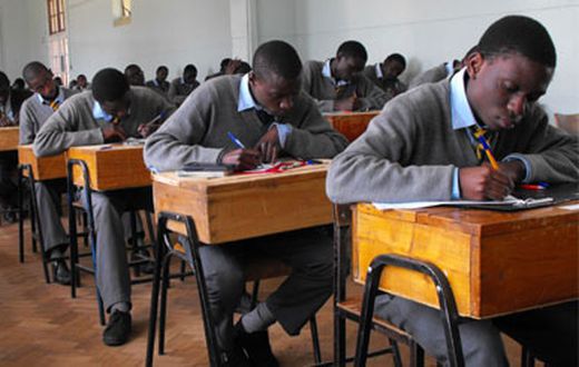 KCSE candidates writing exams