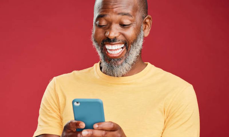 A man using his phone