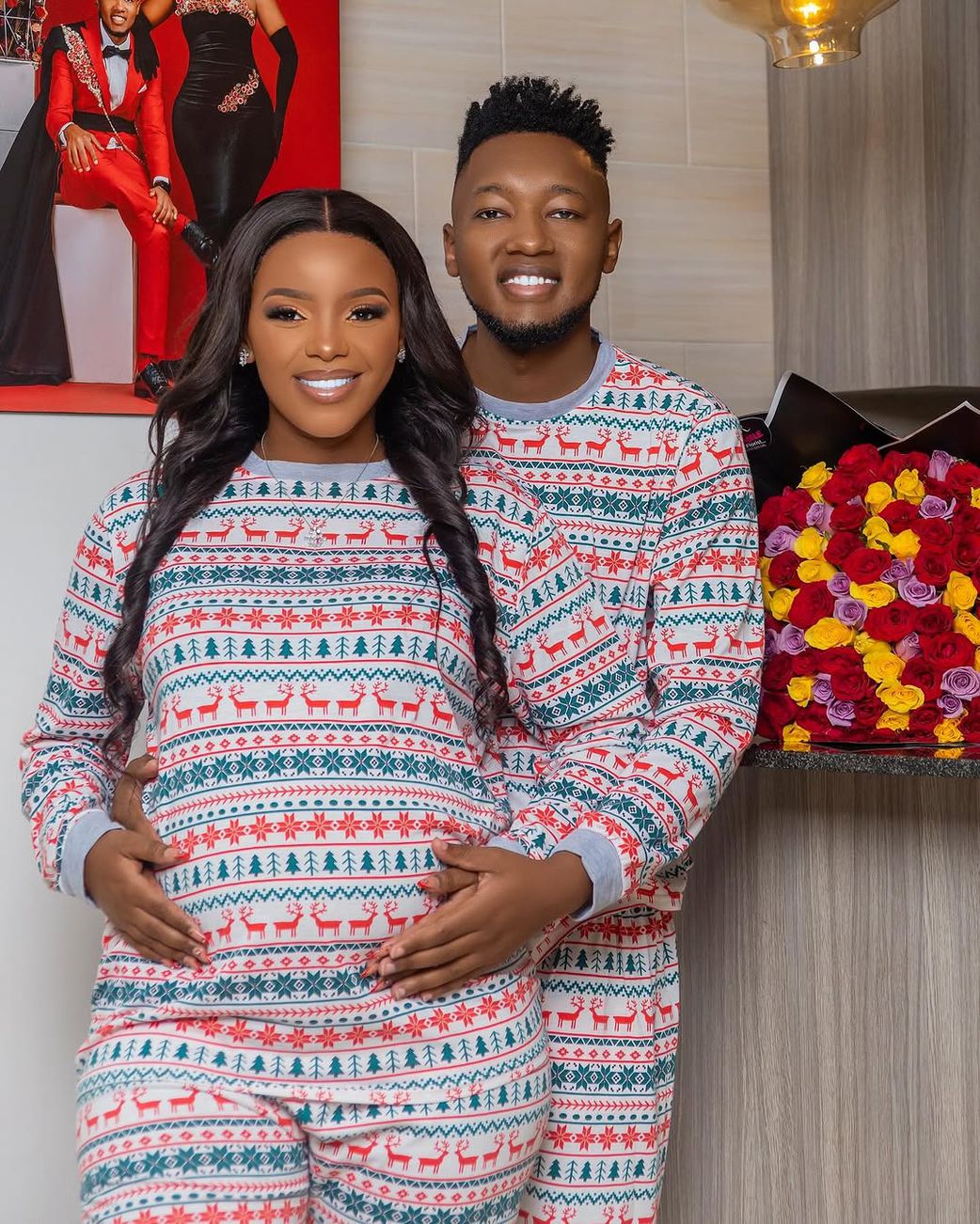 Dorea Chege with her partner DJ Dibul