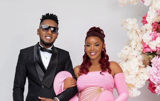 Actress Dorea Chege with her partner DJ Dibul