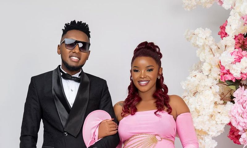 Actress Dorea Chege with her partner DJ Dibul