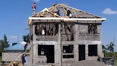 A house under construction