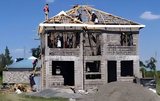 A house under construction