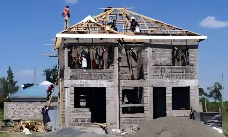 A house under construction