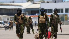 Kenyan police officers in Haiti