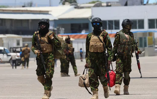 Kenyan police officers in Haiti