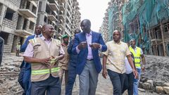 President William Ruto inspected the Soweto East Zone B Affordable Housing Project on Friday, May 24, 2025