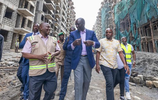 President William Ruto inspected the Soweto East Zone B Affordable Housing Project on Friday, May 24, 2025