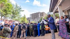 Watch moment woman caused Ruto to lose balance after dragging him into crowd