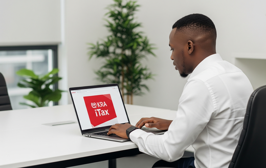 A man using a laptop