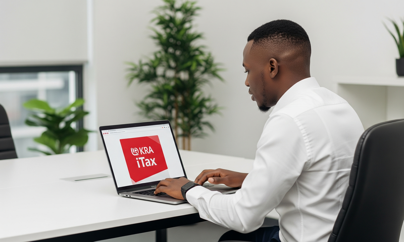 A man using a laptop