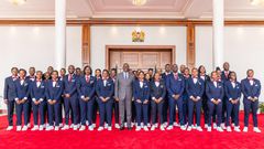 President William Ruto and FKF Premier League Champions Police FC at State House, Nairobi