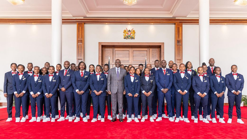 President William Ruto and FKF Premier League Champions Police FC at State House, Nairobi