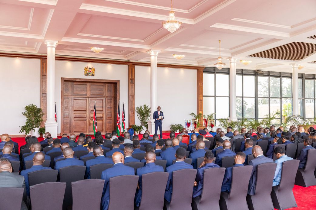 FKF Premier League Champions Police FC at State House, Nairobi