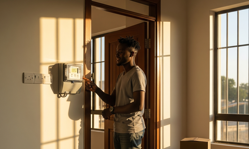 An AI-generated image of a person staring at his socket