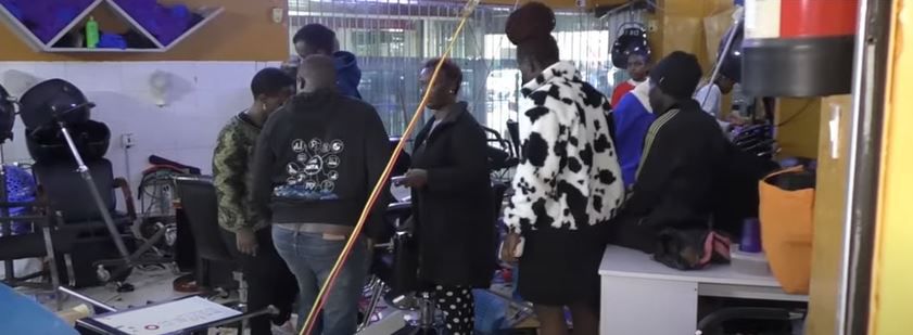 A screengrab image of the aftermath of a daring daylight robbery by armed goons who raided businesses along Kimathi Street in Nairobi