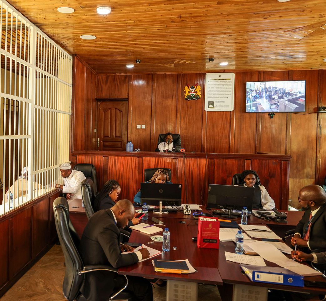 Courtroom in session