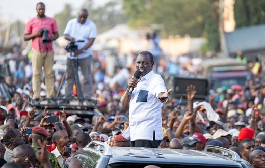 President William Ruto during a roadside address on July 27, 2024