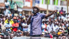 President William Ruto addressing a rally in Bungoma