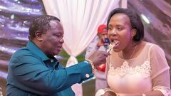 Francis Atwoli and Mary Atwoli during her birthday party