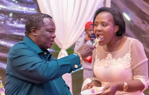 Francis Atwoli and Mary Atwoli during her birthday party
