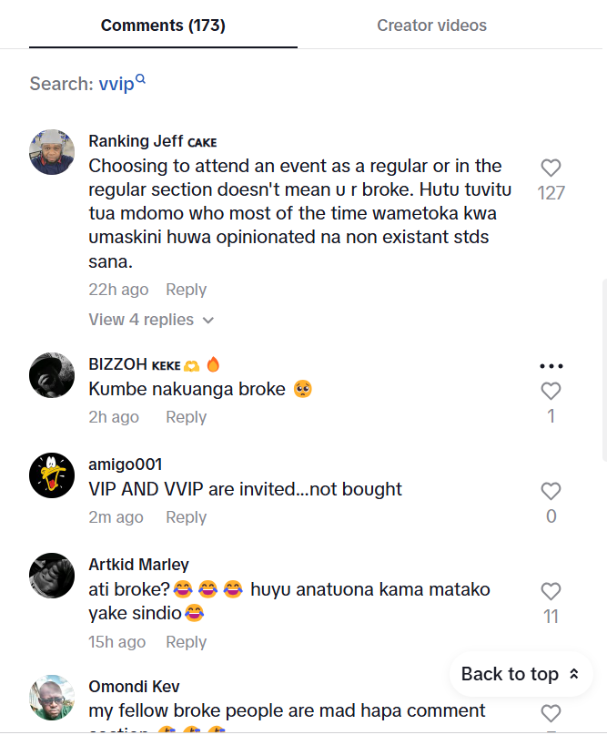 A screenshot image of fans' reactions
