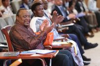 Former President Uhuru Kenyatta during the second annual Guild Leaders’ Summit 2025 in Kampala, Uganda. 