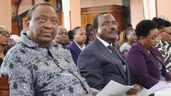 Former President Uhuru Kenyatta during a requiem mass in honour of His Holiness Pope Francis
