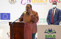 Former President Uhuru Kenyatta during the second annual Guild Leaders’ Summit 2025 in Kampala, Uganda. 