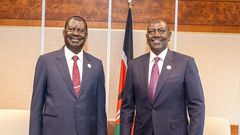 President William Ruto with former PM Raila Odinga