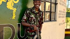 Samuel Muchoki alias Samidoh in police uniform