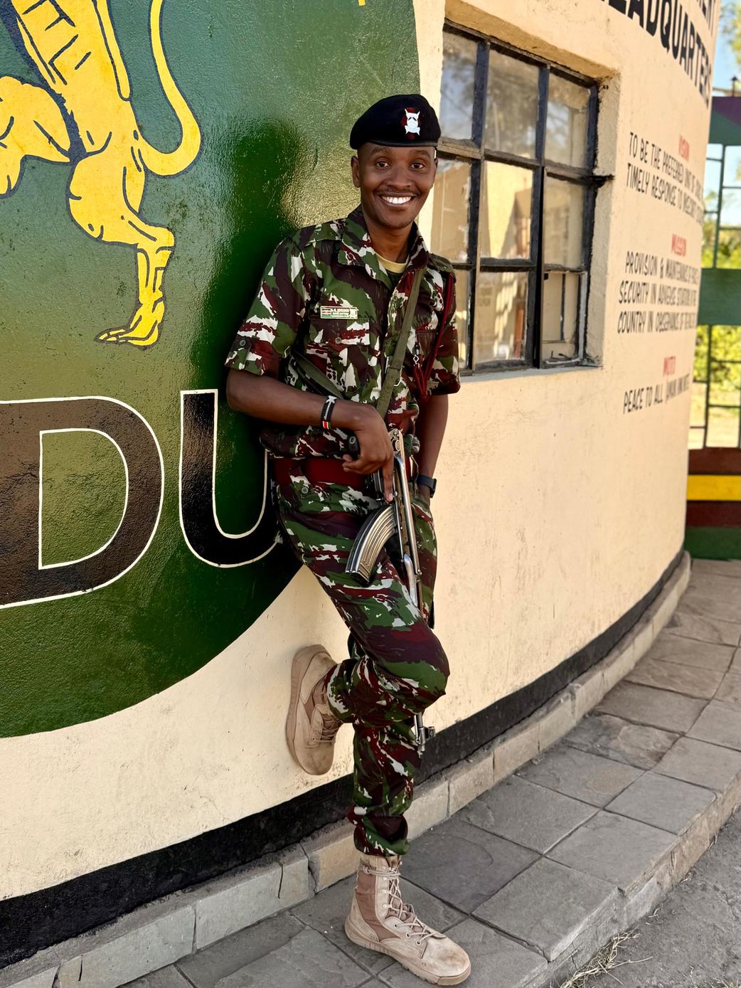 Samuel Muchoki alias Samidoh in police uniform