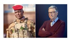 A collage of Burkina Faso leader Ibrahim Traore and Bill Gates