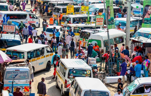 Matatus in Nairobi CBD
