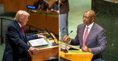 U.S. President Donald Trump and President William Ruto at the 80th United Nations General Assembly in New York