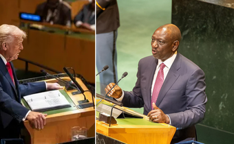U.S. President Donald Trump and President William Ruto at the 80th United Nations General Assembly in New York