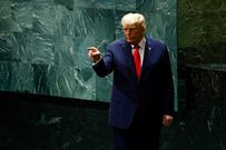US President Donald Trump at the UN General Assembly at UN headquarters in New York City on September 23, 2025