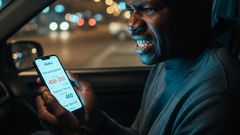 An AI-generated image of a ride hailling driver