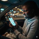 An AI-generated image of a ride hailling driver