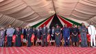 Family, supporters, friends and politicians at the funeral service of former Prime Minister, the late Raila Odinga